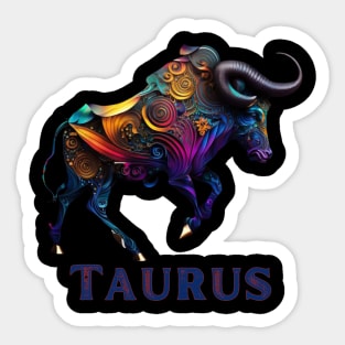 Taurus Zodiac Sign Bull Sticker